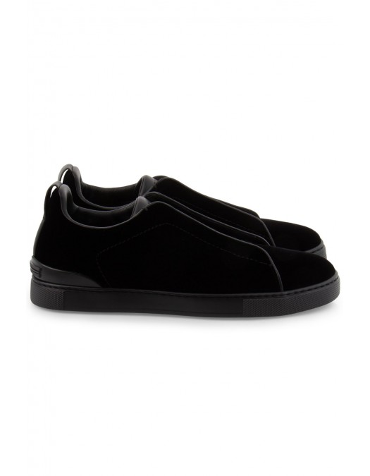 Sneakers Zegna, Low Top, Triple Stitch, Dark Black - S5377ZLHVELNER