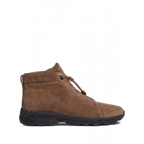 Sneakers Zegna, Triple Stitch Vetta, Leather, Brown Sneakers Zegna, Triple Stitch Vetta, Leather, Brown