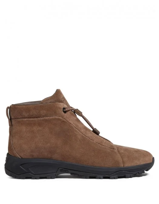 Sneakers Zegna, Triple Stitch Vetta, Leather, Brown