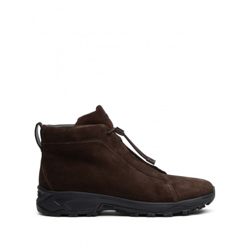 Sneakers Zegna, Triple Stitch Vetta, Leather, Dark Brown Sneakers Zegna, Triple Stitch Vetta, Leather, Dark Brown