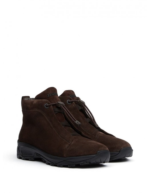 Sneakers Zegna, Triple Stitch Vetta, Leather, Dark Brown - S5809ZLHNVBTDM