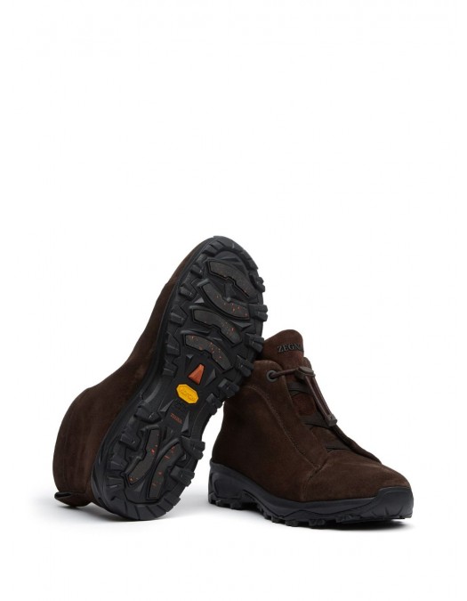 Sneakers Zegna, Triple Stitch Vetta, Leather, Dark Brown - S5809ZLHNVBTDM