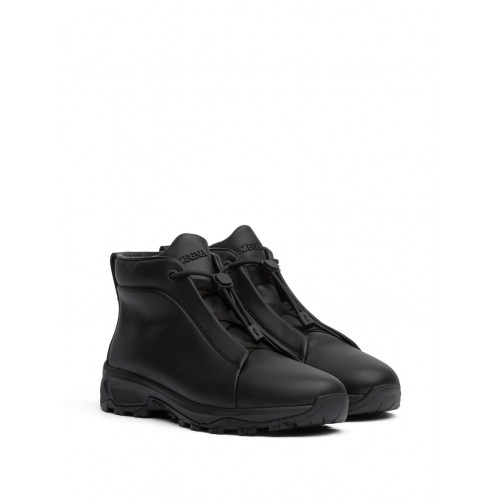 Sneakers Zegna, Triple Stitch Vetta, Leather, Black Sneakers Zegna, Triple Stitch Vetta, Leather, Black