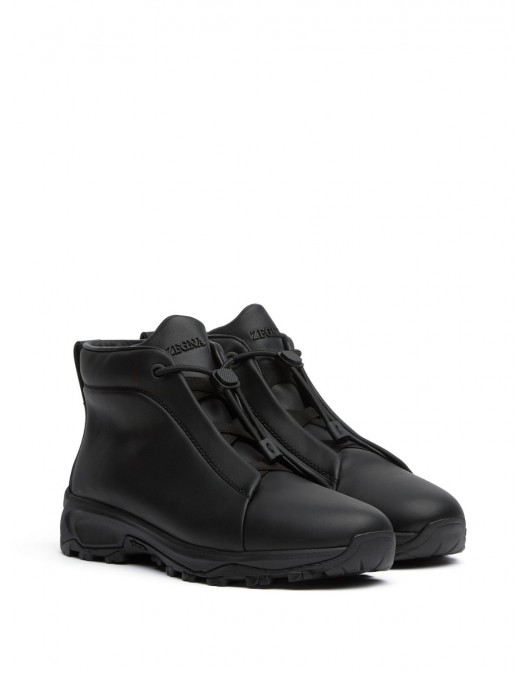 Sneakers Zegna, Triple Stitch Vetta, Leather, Black - S5835ZLHMONNEE