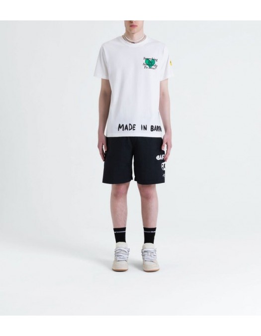 TRICOU BARROW, Text Print, Logo Insert, White - S5BWUATH060002 TRICOU BARROW, Text Print, Logo Insert, White - S5BWUATH060002