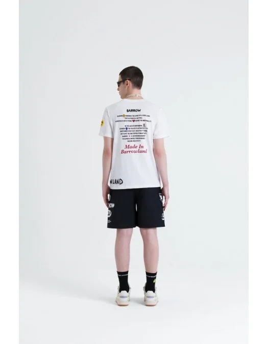 TRICOU BARROW, Text Print, Logo Insert, White - S5BWUATH060002 TRICOU BARROW, Text Print, Logo Insert, White - S5BWUATH060002
