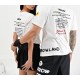 TRICOU BARROW, Text Print, Logo Insert, White - S5BWUATH060002 TRICOU BARROW, Text Print, Logo Insert, White - S5BWUATH060002