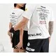 TRICOU BARROW, Text Print, Logo Insert, White - S5BWUATH060002 TRICOU BARROW, Text Print, Logo Insert, White - S5BWUATH060002