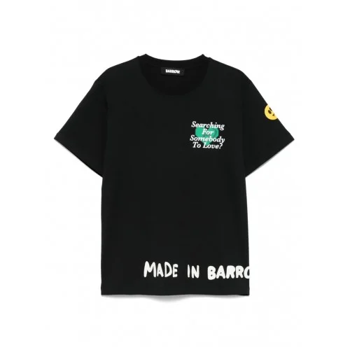 TRICOU BARROW, Text Print, Logo Insert, Black