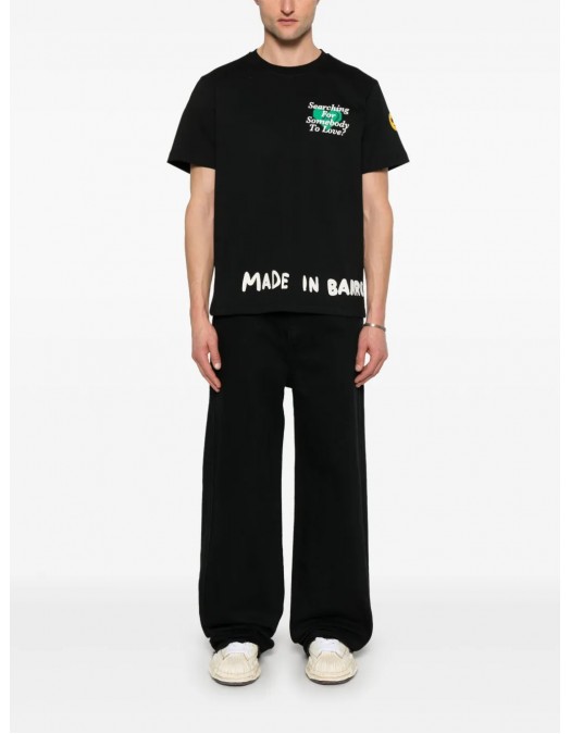 TRICOU BARROW, Text Print, Logo Insert, Black - S5BWUATH060110 TRICOU BARROW, Text Print, Logo Insert, Black - S5BWUATH060110