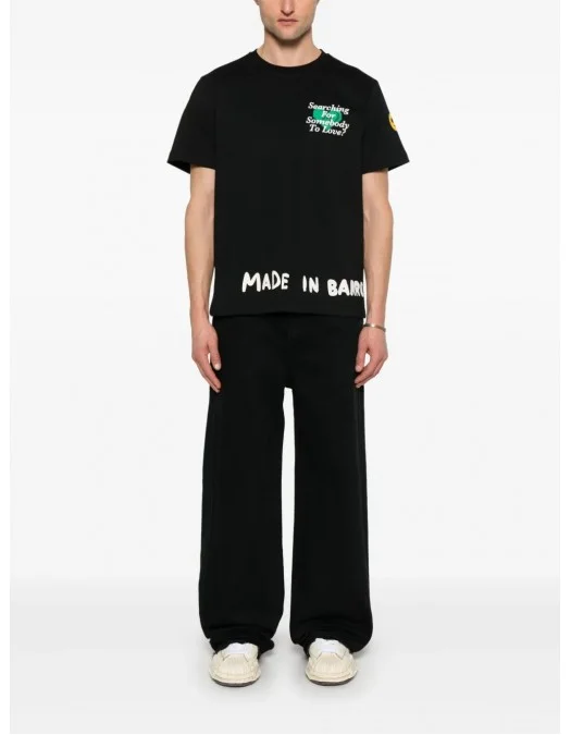 TRICOU BARROW, Text Print, Logo Insert, Black - S5BWUATH060110