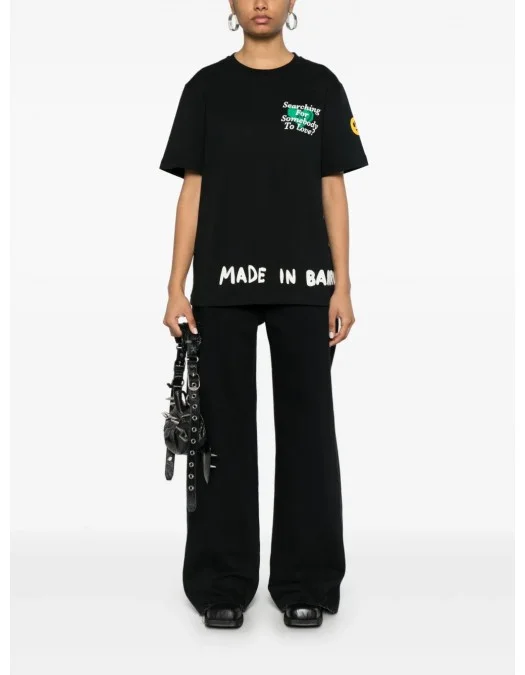 TRICOU BARROW, Text Print, Logo Insert, Black - S5BWUATH060110