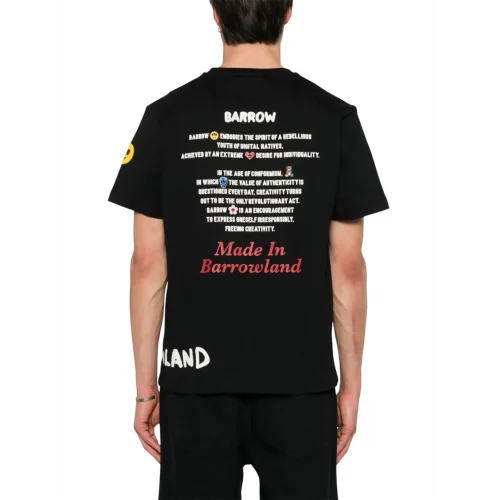 TRICOU BARROW, Text Print, Logo Insert, Black