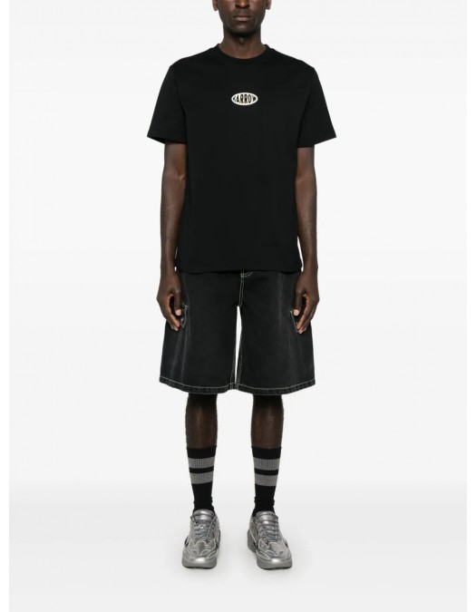 TRICOU BARROW, Text Print, Logo Insert, Black - S5BWUATH066110 TRICOU BARROW, Text Print, Logo Insert, Black - S5BWUATH066110