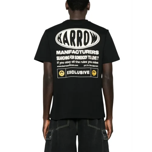 TRICOU BARROW, Text Print, Logo Insert, Black