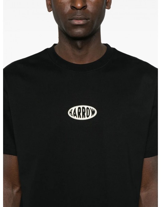 TRICOU BARROW, Text Print, Logo Insert, Black - S5BWUATH066110 TRICOU BARROW, Text Print, Logo Insert, Black - S5BWUATH066110