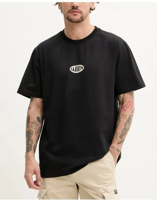 TRICOU BARROW, Text Print, Logo Insert, Black - S5BWUATH066110