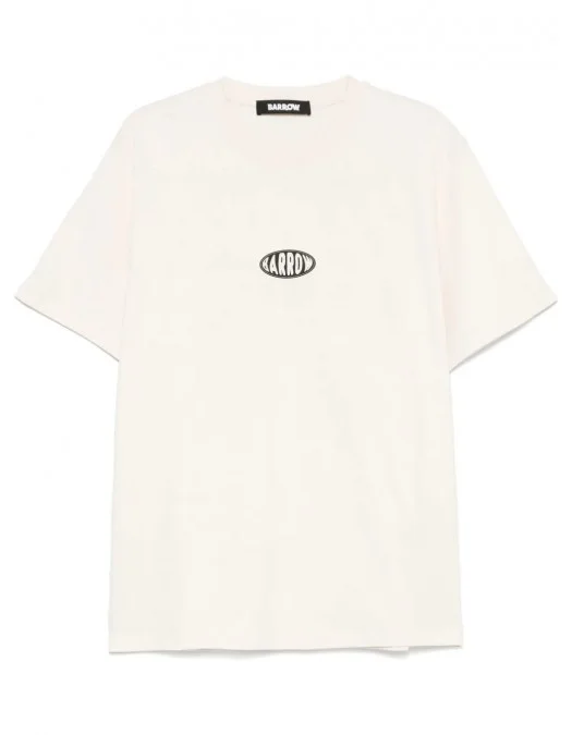 TRICOU BARROW, Text Print, Logo Insert, White - S5BWUATH066BW029 TRICOU BARROW, Text Print, Logo Insert, White - S5BWUATH066BW029