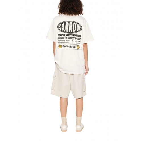 TRICOU BARROW, Text Print, Logo Insert, White TRICOU BARROW, Text Print, Logo Insert, White