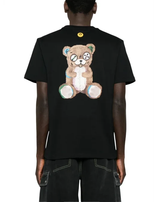 TRICOU BARROW, Little Logo Insert, Bear Print, Black - S5BWUATH150110 TRICOU BARROW, Little Logo Insert, Bear Print, Black - S5BWUATH150110