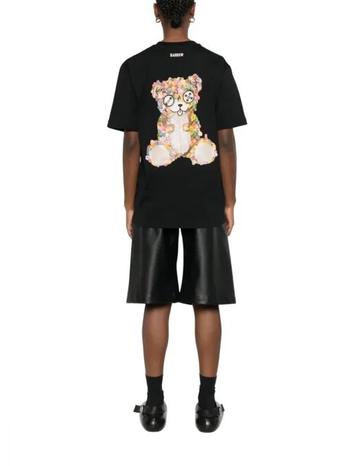 TRICOU BARROW, Raised Logo, Bear Print, Black - S5BWUATH152110 TRICOU BARROW, Raised Logo, Bear Print, Black - S5BWUATH152110