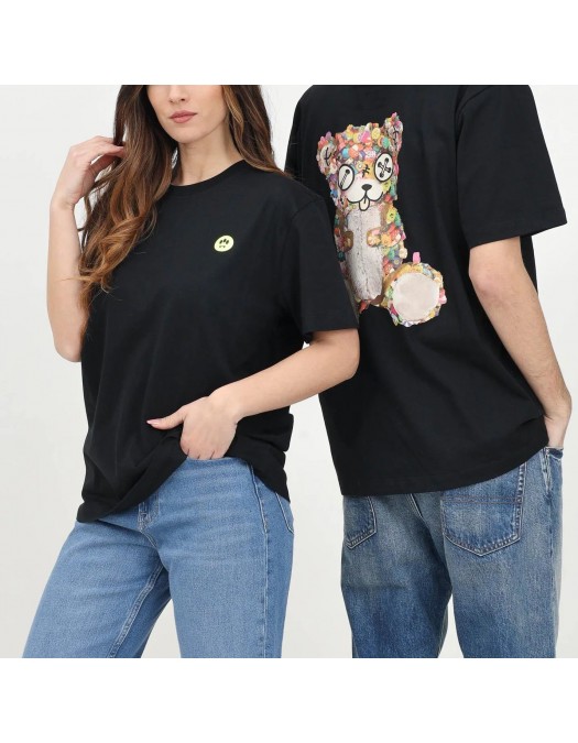 TRICOU BARROW, Raised Logo, Bear Print, Black - S5BWUATH152110 TRICOU BARROW, Raised Logo, Bear Print, Black - S5BWUATH152110