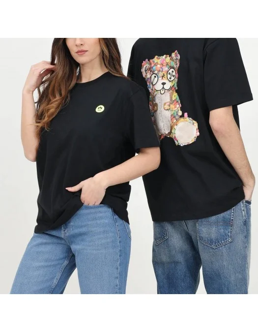 TRICOU BARROW, Raised Logo, Bear Print, Black - S5BWUATH152110 TRICOU BARROW, Raised Logo, Bear Print, Black - S5BWUATH152110