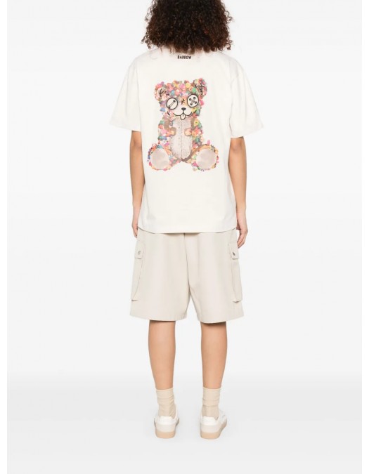 TRICOU BARROW, Iconic Smile, Bear Print, White - S5BWUATH152BW029 TRICOU BARROW, Iconic Smile, Bear Print, White - S5BWUATH152BW029