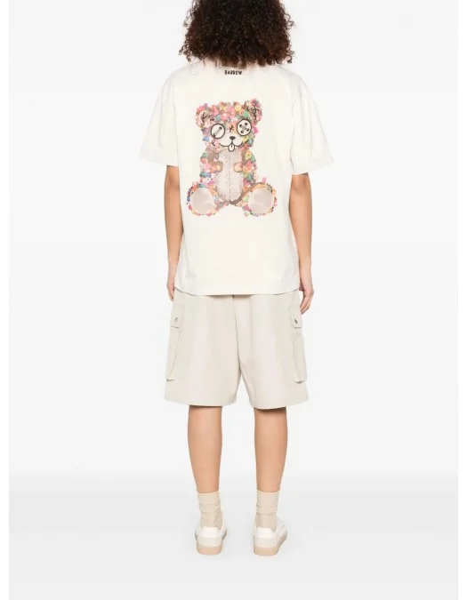 TRICOU BARROW, Iconic Smile, Bear Print, White - S5BWUATH152BW029 TRICOU BARROW, Iconic Smile, Bear Print, White - S5BWUATH152BW029