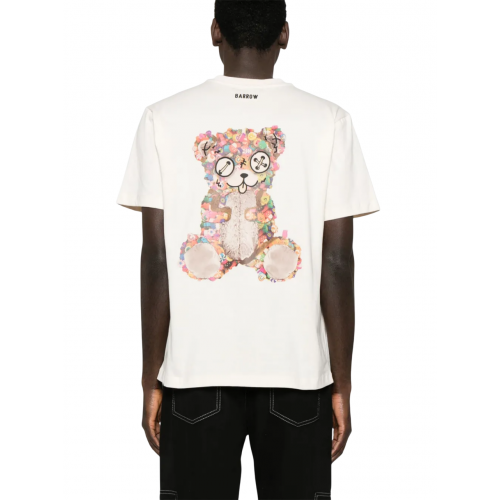 TRICOU BARROW, Iconic Smile, Bear Print, White TRICOU BARROW, Iconic Smile, Bear Print, White