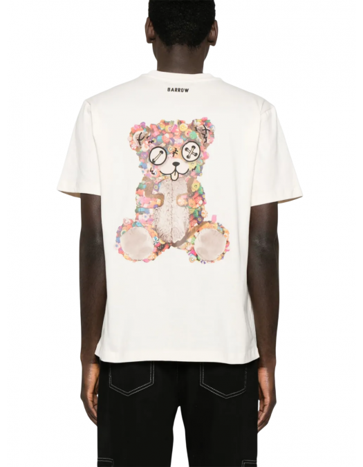 TRICOU BARROW, Iconic Smile, Bear Print, White - S5BWUATH152BW029 TRICOU BARROW, Iconic Smile, Bear Print, White - S5BWUATH152BW029