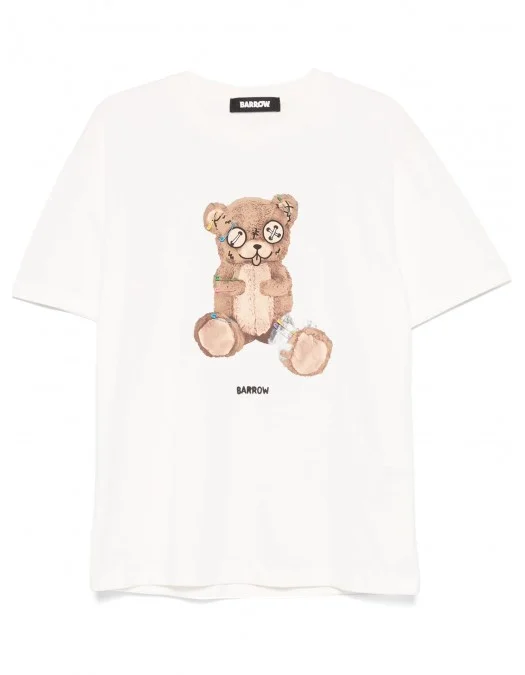 TRICOU BARROW, Iconic Print, Teddy Bear, White - S5BWUATH154002 TRICOU BARROW, Iconic Print, Teddy Bear, White - S5BWUATH154002