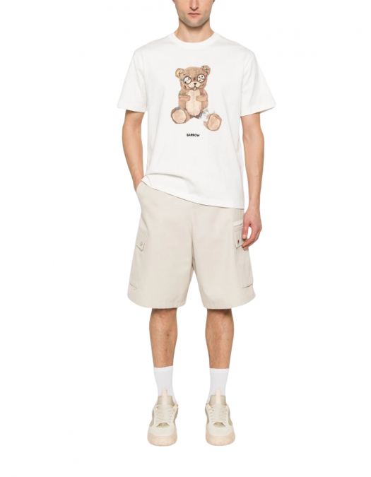 TRICOU BARROW, Iconic Print, Teddy Bear, White - S5BWUATH154002 TRICOU BARROW, Iconic Print, Teddy Bear, White - S5BWUATH154002