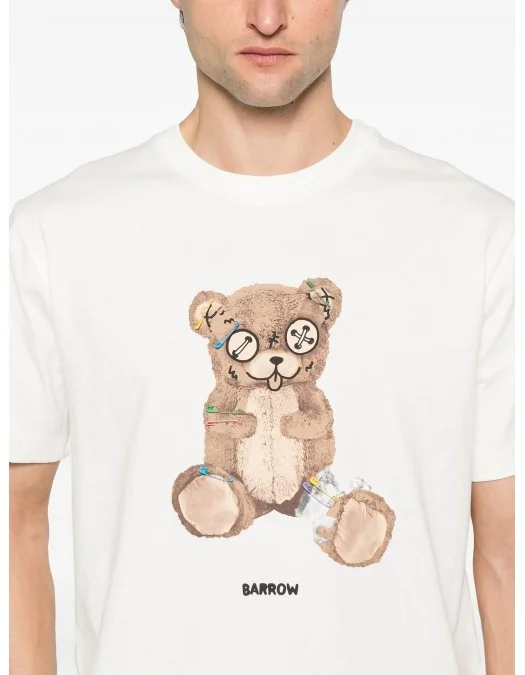 TRICOU BARROW, Iconic Print, Teddy Bear, White - S5BWUATH154002 TRICOU BARROW, Iconic Print, Teddy Bear, White - S5BWUATH154002