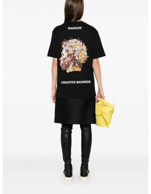 TRICOU BARROW, Artistic Human Profile Print, Black - S5BWUATH157110 TRICOU BARROW, Artistic Human Profile Print, Black - S5BWUATH157110