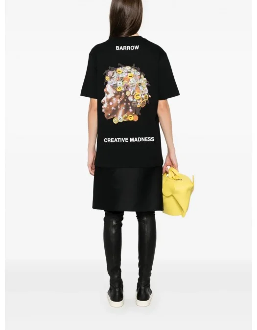 TRICOU BARROW, Artistic Human Profile Print, Black - S5BWUATH157110 TRICOU BARROW, Artistic Human Profile Print, Black - S5BWUATH157110