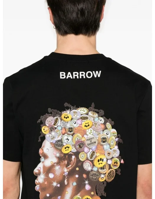 TRICOU BARROW, Artistic Human Profile Print, Black - S5BWUATH157110 TRICOU BARROW, Artistic Human Profile Print, Black - S5BWUATH157110
