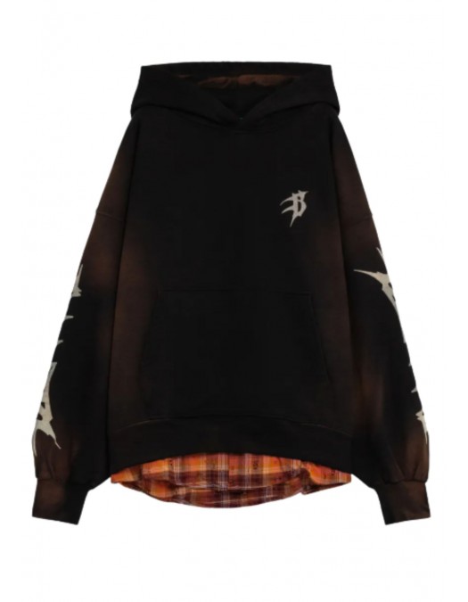 Hanorac BARROW, graphic hoodie, Black - S6BWUAHS021110