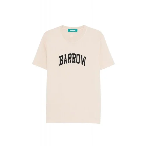 Tricou BARROW, logo T-shirt, Beige