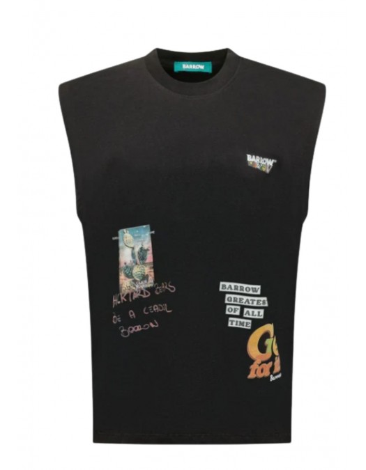 Maieu BARROW, Graphic Jersey Sleeveless T-Shirt - S6BWUATH033110