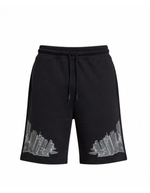 Bermude MARCELO BURLON, COUNTY OF MILAN, GEOMETRIC WINGS, Black - S6CMMABE018110