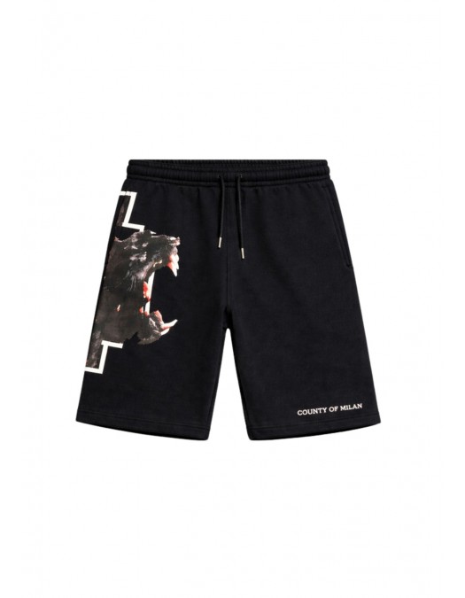 BERMUDE Marcelo Burlon, Panther Print, Negru - S6CMMABE045110