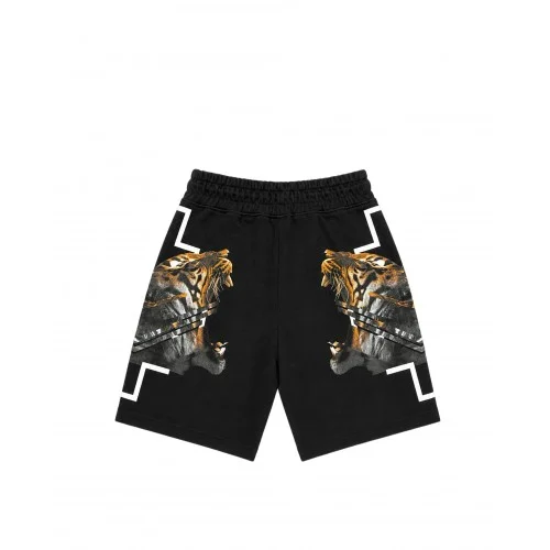 Pantaloni scurti MARCELO BURLON, tiger print bermuda, Negru