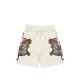 Pantaloni scurti MARCELO BURLON, tiger print bermuda, Alb - S6CMMABE053412