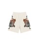 Pantaloni scurti MARCELO BURLON, tiger print bermuda, Alb - S6CMMABE053412