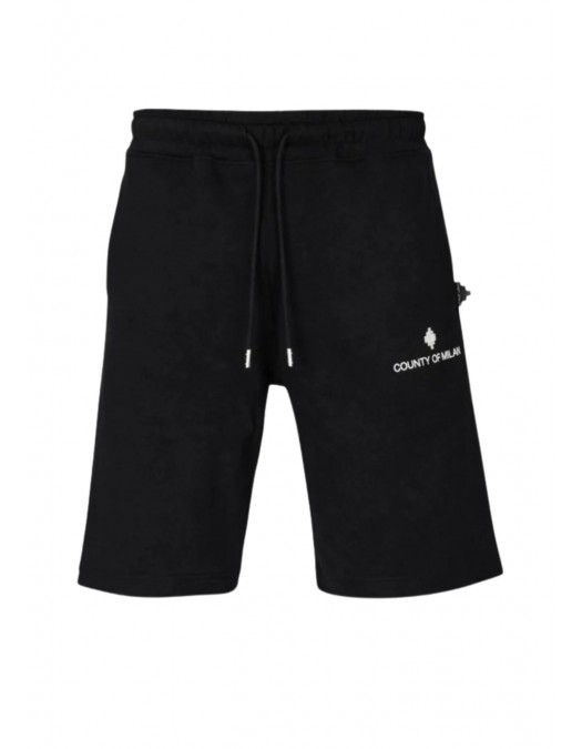 Bermude MARCELO BURLON, Men's Black Long Shorts - S6CMMABE092110