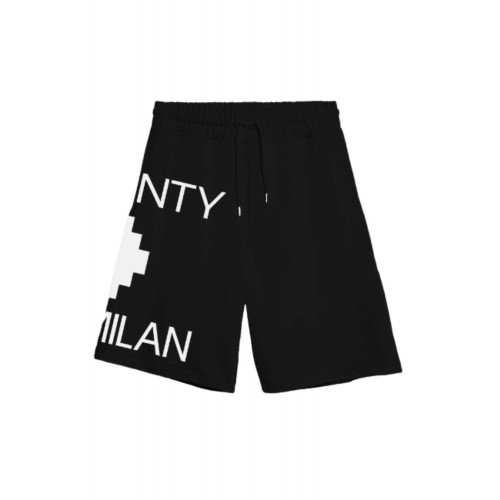 Pantaloni Scurti Marcelo Burlon, White logo Insert, Negru