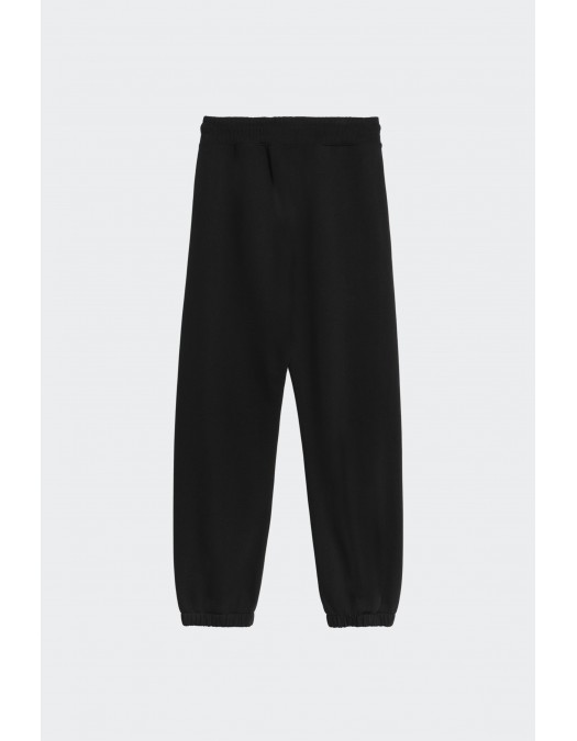 Pantaloni MARCELO BURLON, White logo Insert on Front, Negru - S6CMMAFP091110