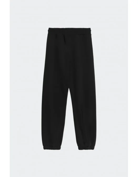 Pantaloni MARCELO BURLON, White logo Insert on Front, Negru - S6CMMAFP091110