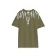Tricou MARCELO BURLON, "Graffiti-effect" County Of Milan, Military Green - S6CMMATH003082
